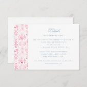 Sweet Cherry Blossom Crest Details Behuizing Kaart (Voorkant / Achterkant)