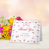 Sweet Cherry Blush Blossom Baby shower Bedankt