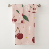 🍒🌸Sweet Cherry Blush Snow Collection Bad Handdoek (Insitu)