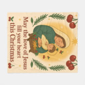 Sweet Cherry Christmas – Divine Love Collection Fleece Deken (Voorkant (Horizontaal))