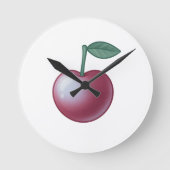 🍒 Sweet Cherry Classic – Timeless Elegance Ronde Klok (Voorkant)