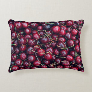 Sweet cherry close-up top uitzicht achtergrond accent kussen