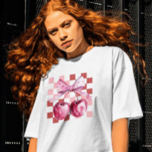 Sweet Cherry Coquette Valentijn's Day T-shirt voor