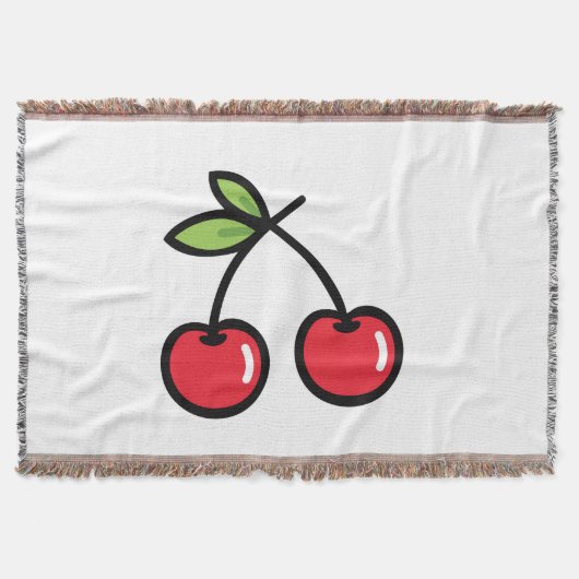 Sweet Cherry Cozy Comfort Blanket Deken (Voorkant)