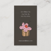 Sweet Cherry Cupcake Bakery Dessert Profile Card Visitekaartje (Achterkant)