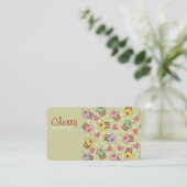 Sweet Cherry Cupcakes Bakery Dessert Profile Card Visitekaartje (Staand voorkant)