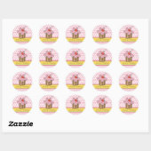 Sweet Cherry Cupcakes Birthday Gift Label Sticker (Vel)