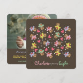 Sweet Cherry Cupcakes Kids Birthday Uitnodiging (Voorkant / Achterkant)