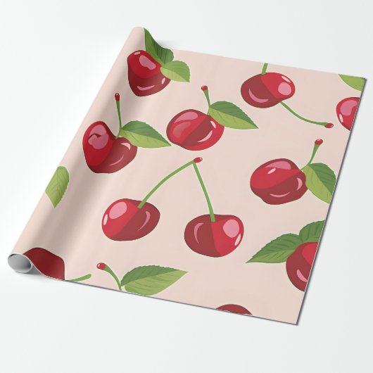 Sweet Cherry Delight Cadeaupapier (Uitgerold)