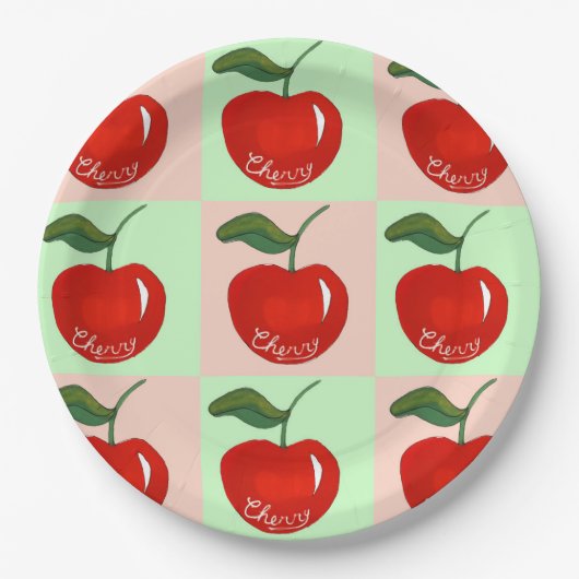 Sweet cherry delight papieren bordje (Voorkant)