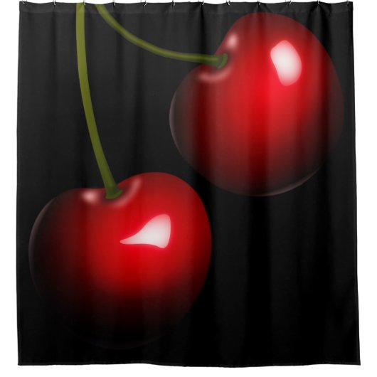 Sweet Cherry Douche Gordijn - Kies kleuren (Voorkant)