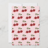 Sweet Cherry eerste meisje Schattigee Cartoon 1e v Kaart (Achterkant)