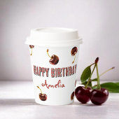 Sweet Cherry gepersonaliseerd Papieren Bekers
