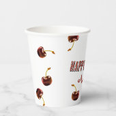 Sweet Cherry gepersonaliseerd Papieren Bekers (Voorkant)