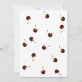 Sweet Cherry gepersonaliseerd verjaardagsfeestje Kaart (Achterkant)