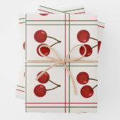 🎁 Sweet Cherry Holiday Gift Wrap Collection Inpakpapier Vel (In situ)