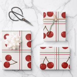 🎁 Sweet Cherry Holiday Gift Wrap Collection Inpakpapier Vel