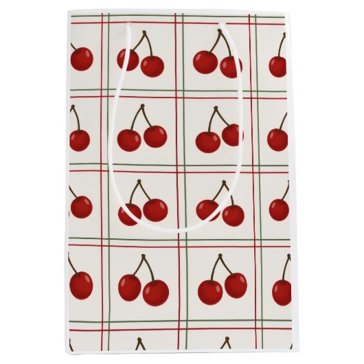 🎁 Sweet Cherry Holiday Gift Wrap Collection Medium Cadeauzakje (Voorkant)