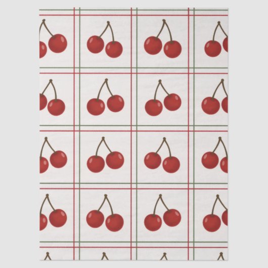 🎁 Sweet Cherry Holiday Gift Wrap Collection Tissuepapier (Voorkant)