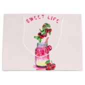 Sweet Cherry Juice Cool Drink Fruits Gift Bag Groot Cadeauzakje (Voorkant)