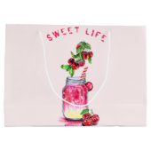 Sweet Cherry Juice Cool Drink Fruits Gift Bag Groot Cadeauzakje (Achterkant)