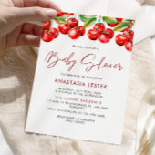 Sweet Cherry Meisje Baby shower Kaart