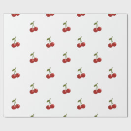 🍒 Sweet Cherry Minimal Elegant Tissue Paper Cadeaupapier
