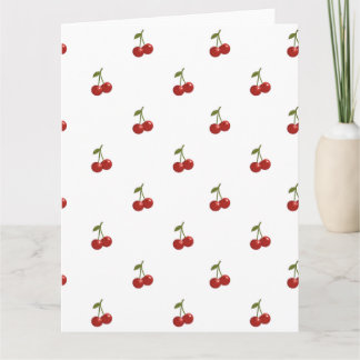 🍒 Sweet Cherry Minimal Elegant Tissue Paper Kaart