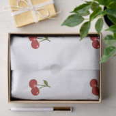 🍒 Sweet Cherry Minimal Elegant Tissue Paper Tissuepapier (Geschenk)