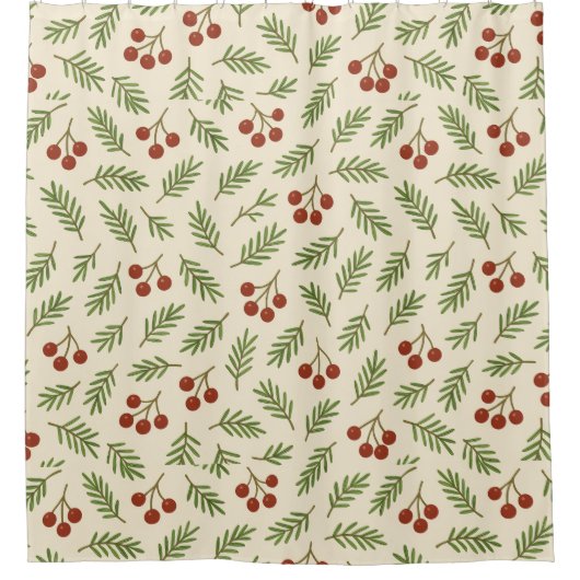 🍒 Sweet Cherry Natural Harmony Collection Douchegordijn (Voorkant)