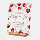 Sweet Cherry op Top Baby shower Acryl Bord (Hoek)