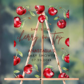 Sweet Cherry op Top Baby shower Acryl Bord (Neutraal)