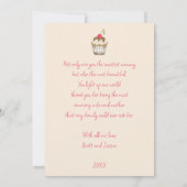 Sweet Cherry op Top Cupcake Moederdag Fotokaart Kaart (Achterkant)