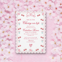 Sweet Cherry op top roze strik rood