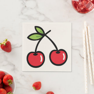 Sweet Cherry Paper Table Napkins Servet