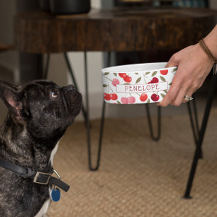 Sweet Cherry Pattern Monogram Voerbakje