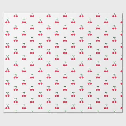 Sweet Cherry Pattern Wrapping Paper Cadeaupapier (Vlak)