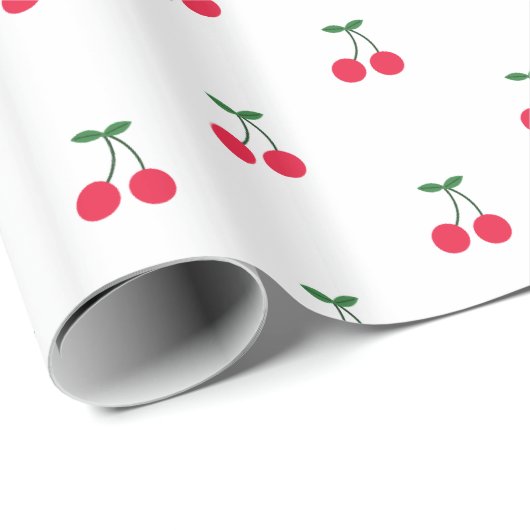 Sweet Cherry Pattern Wrapping Paper Cadeaupapier (Rol Hoek)