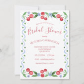 Sweet Cherry Red Vrijgezellenfeest Kaart (Voorkant)