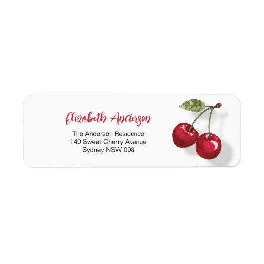 Sweet Cherry Return Label (Voorkant)