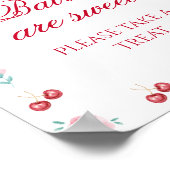 Sweet Cherry Treat Poster Red Floral (Hoek)