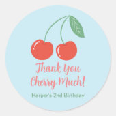 Sweet Cherry Verjaardagscadeau Favor Stickers (Voorkant)
