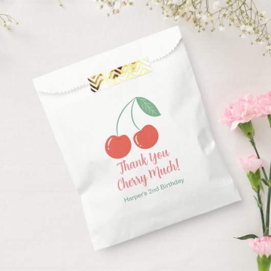 Sweet Cherry Verjaardagsfeestje Favor Bag Bedankzakje (Gezegeld)