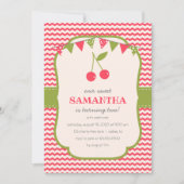 Sweet Cherry verjaardagsfeestje Kaart (Voorkant)