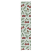 🌿 Sweet Cherry Woodland Holiday Collection Korte Tafelloper (Voorkant)