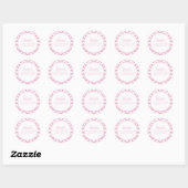 Sweet Chevron gepersonaliseerde ronde Adresetikett Ronde Sticker (Vel)