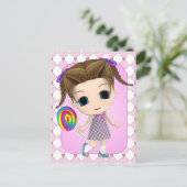 Sweet Chibi Girl Briefkaart (Staand voorkant)