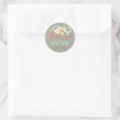 Sweet Chic Spring Flower Bouquet Dank je Sticker (Tas)