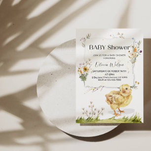 "Sweet Chick Baby shower Schattig Boerderij-them Kaart