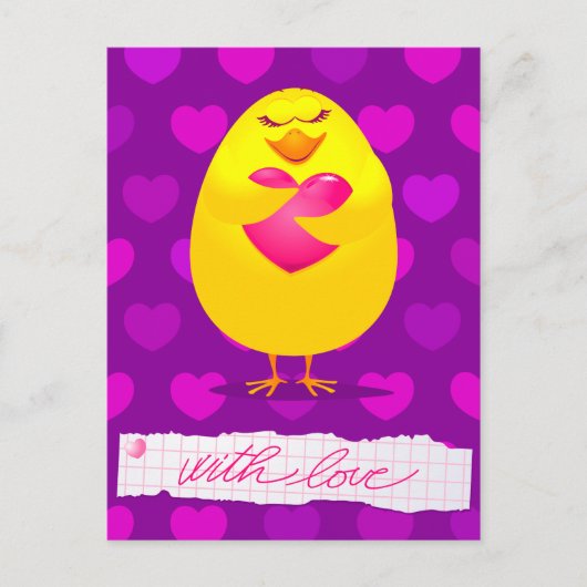 Sweet chick houdt van bericht, briefkaart (Voorkant)